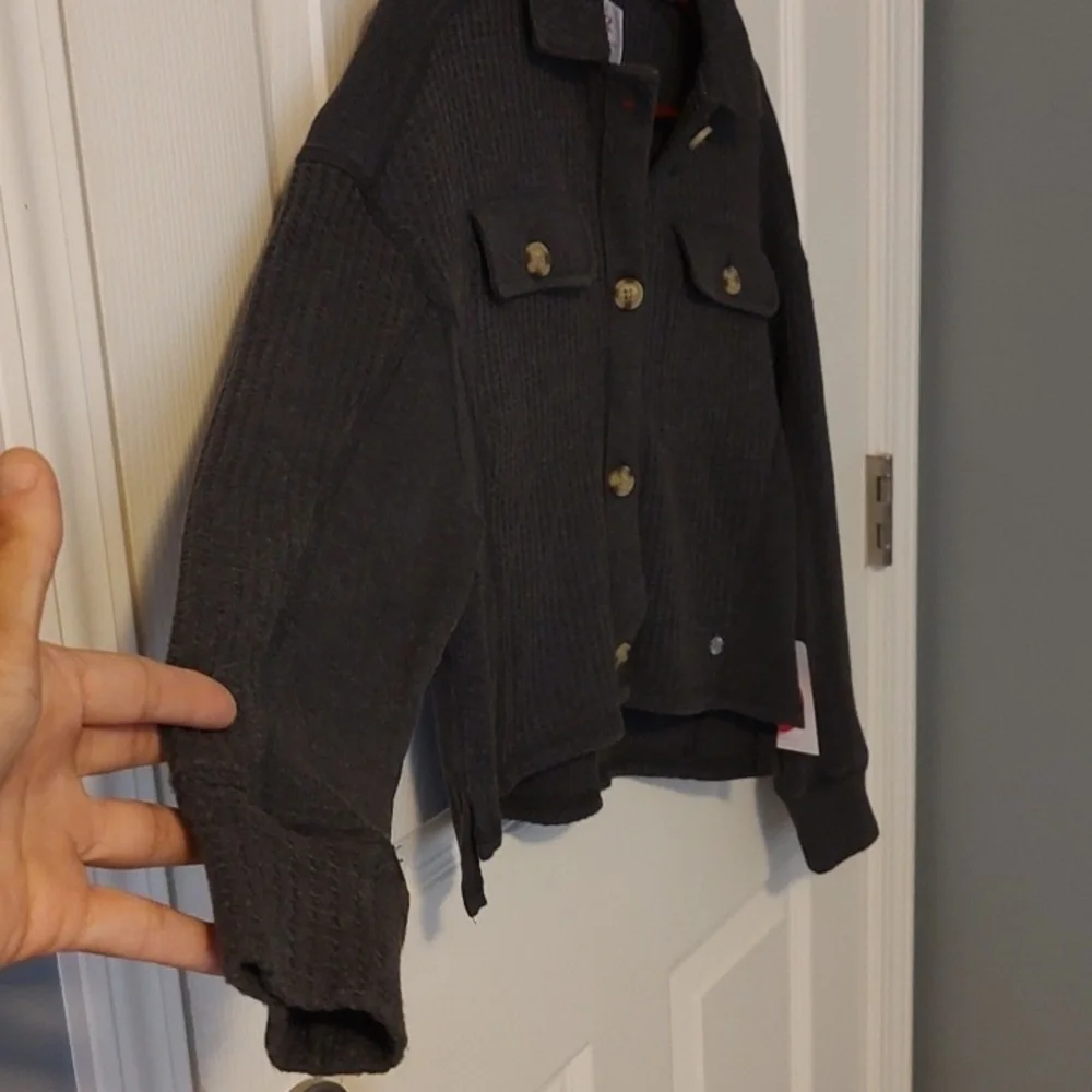 Girls Justice Waffle Woven Shacket